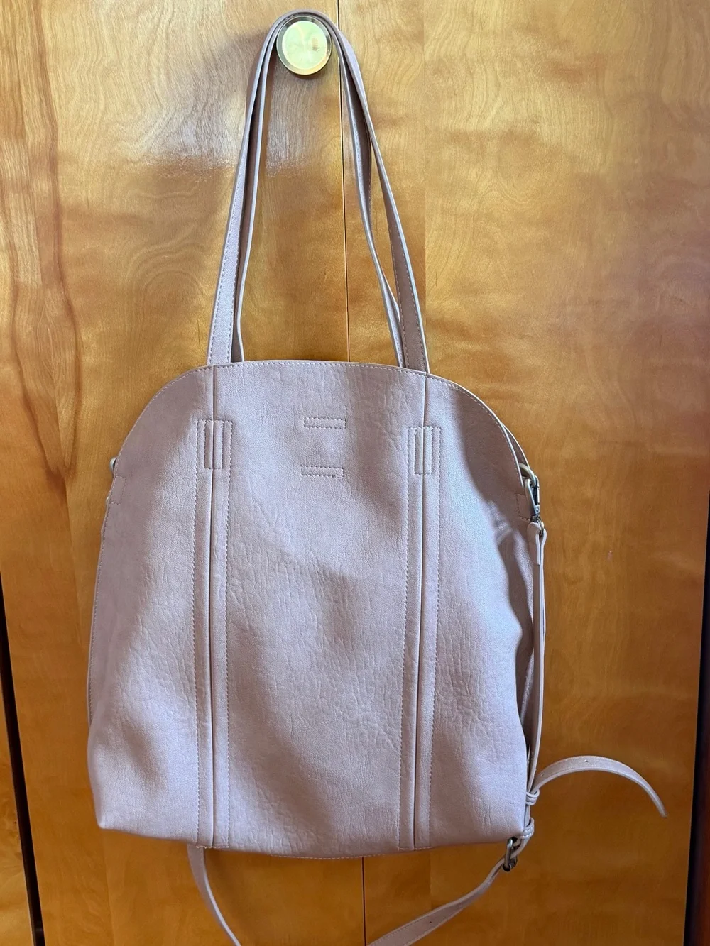 Antik Kraft Women’s Soft Light Beige Vegan Leather Tote